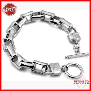 925 Sterling Silver Rolo Chain Bracelet 10 Inch Unisex Punk Style